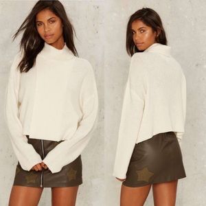 Nasty Gal J.O.A. Billy Turtleneck Sweater - Ivory